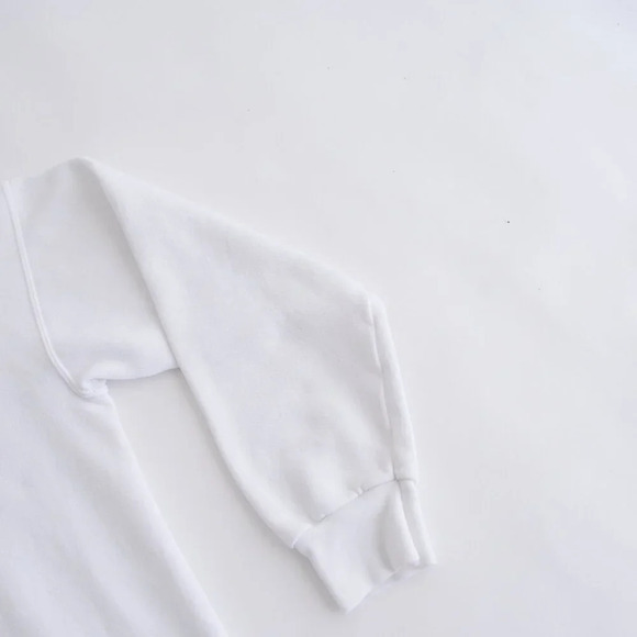 Vintage Lee Heavyweight White Grandma Colourful Hearts Crewneck Sweater M - Picture 5 of 12